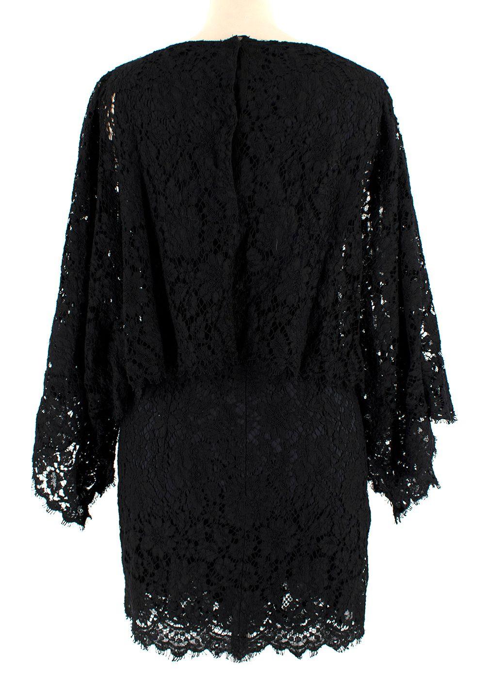 Dolce & Gabbana Black Lace Mini Dress