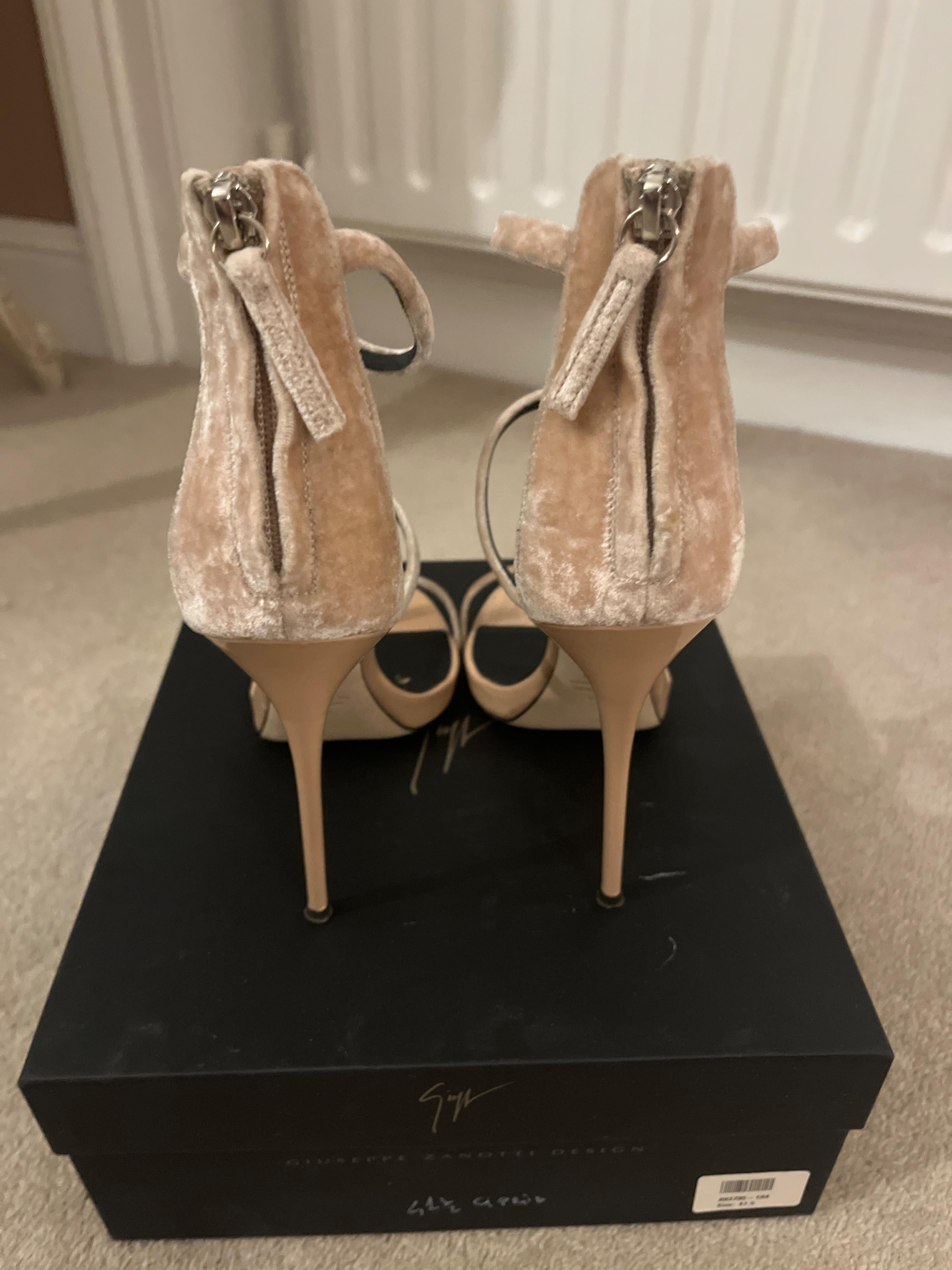 Giuseppe Zanotti Dusty Pink Velvet Harmony Heels