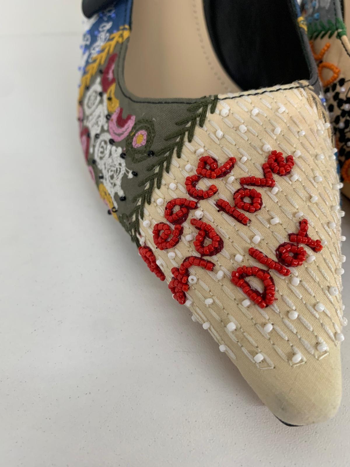 Dior Beaded Slingback Heels