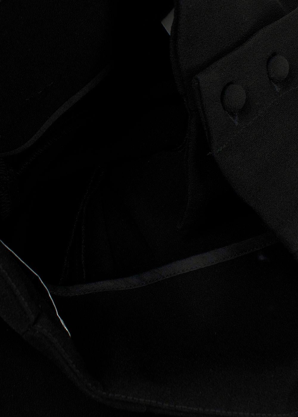 Racil Black High Rise Double Button Wide Leg Trousers