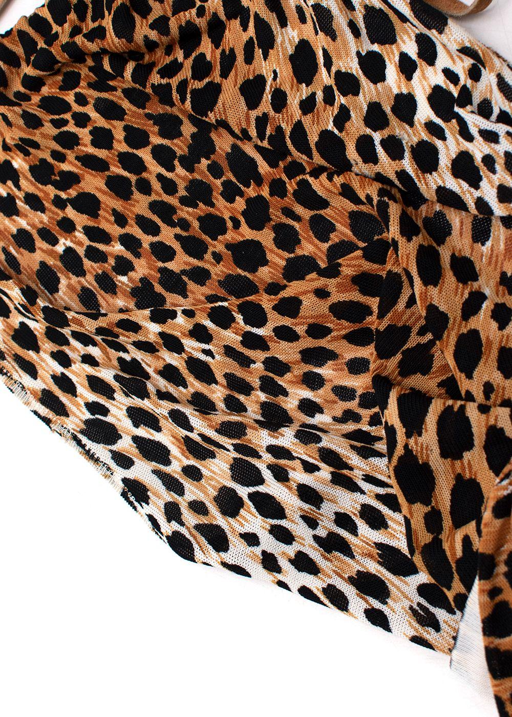 Dolce& Gabbana Leaopard Print Halterneck Top