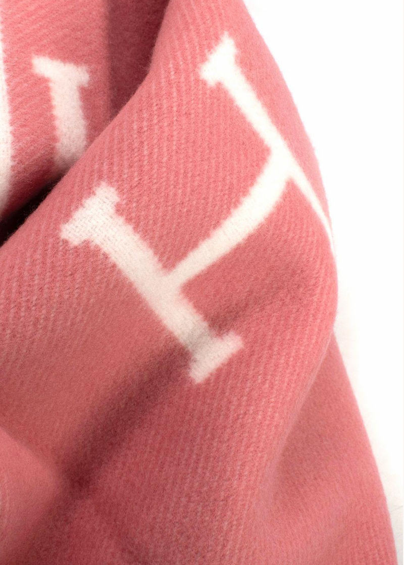 Hermes Pink and Cream Avalon Baby Blanket