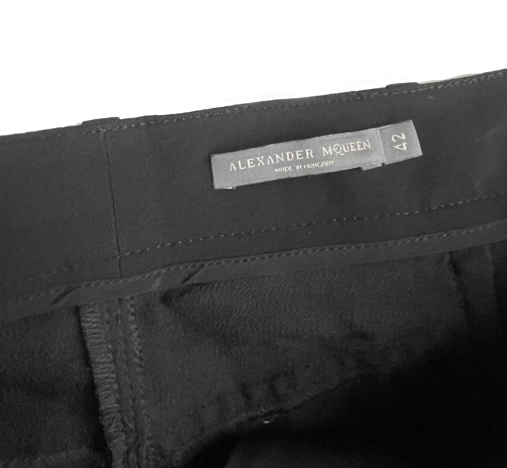 Black Crepe Wide Leg Trousers