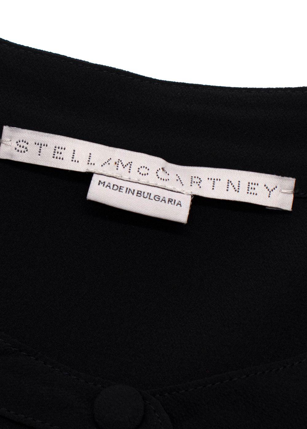 Stella McCartney Black Zip Through Silk Dress