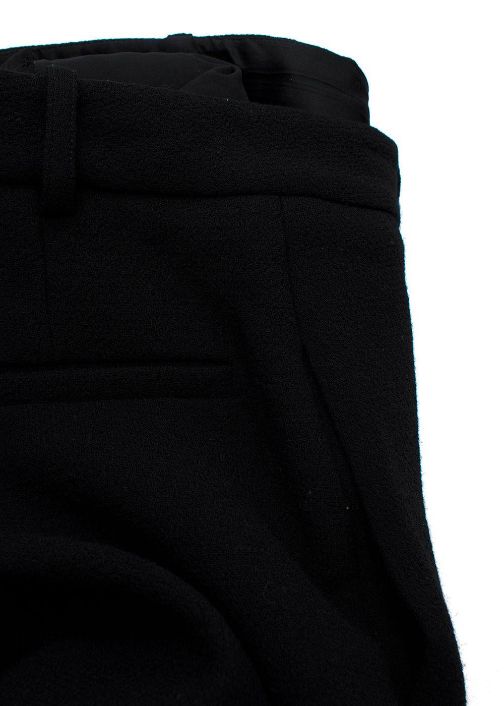 Black Wool Tailored Trousers