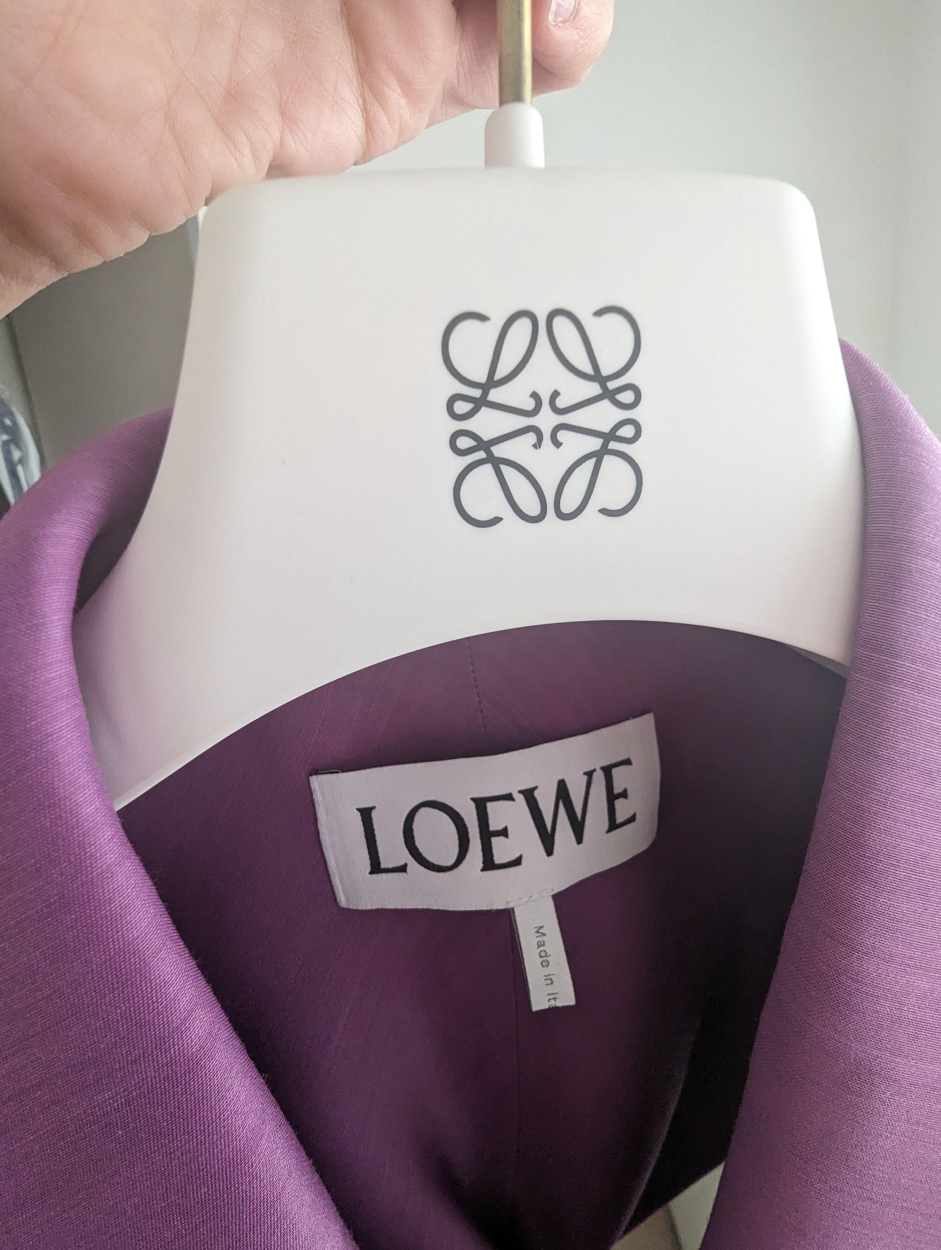 Loewe Purple Wool And Silk Twisted Talo Blazer