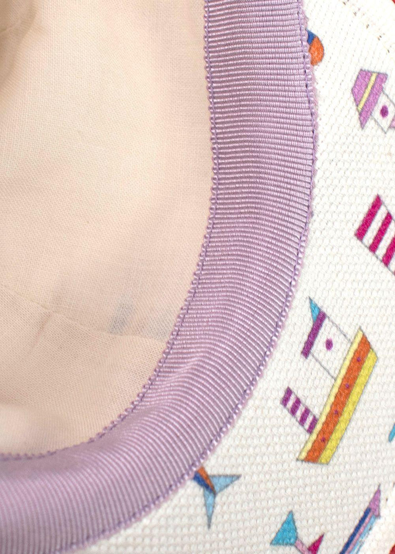 Hermes White Canvas Petit Chalutier Kid's Cap