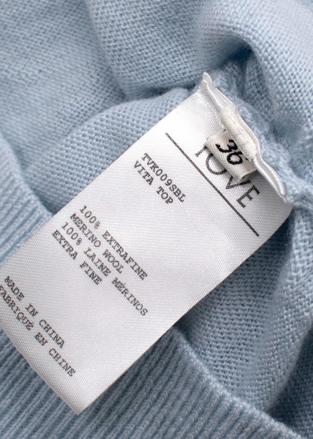 Tove Soft Blue Wool 'Vita' Sleeveless Knit