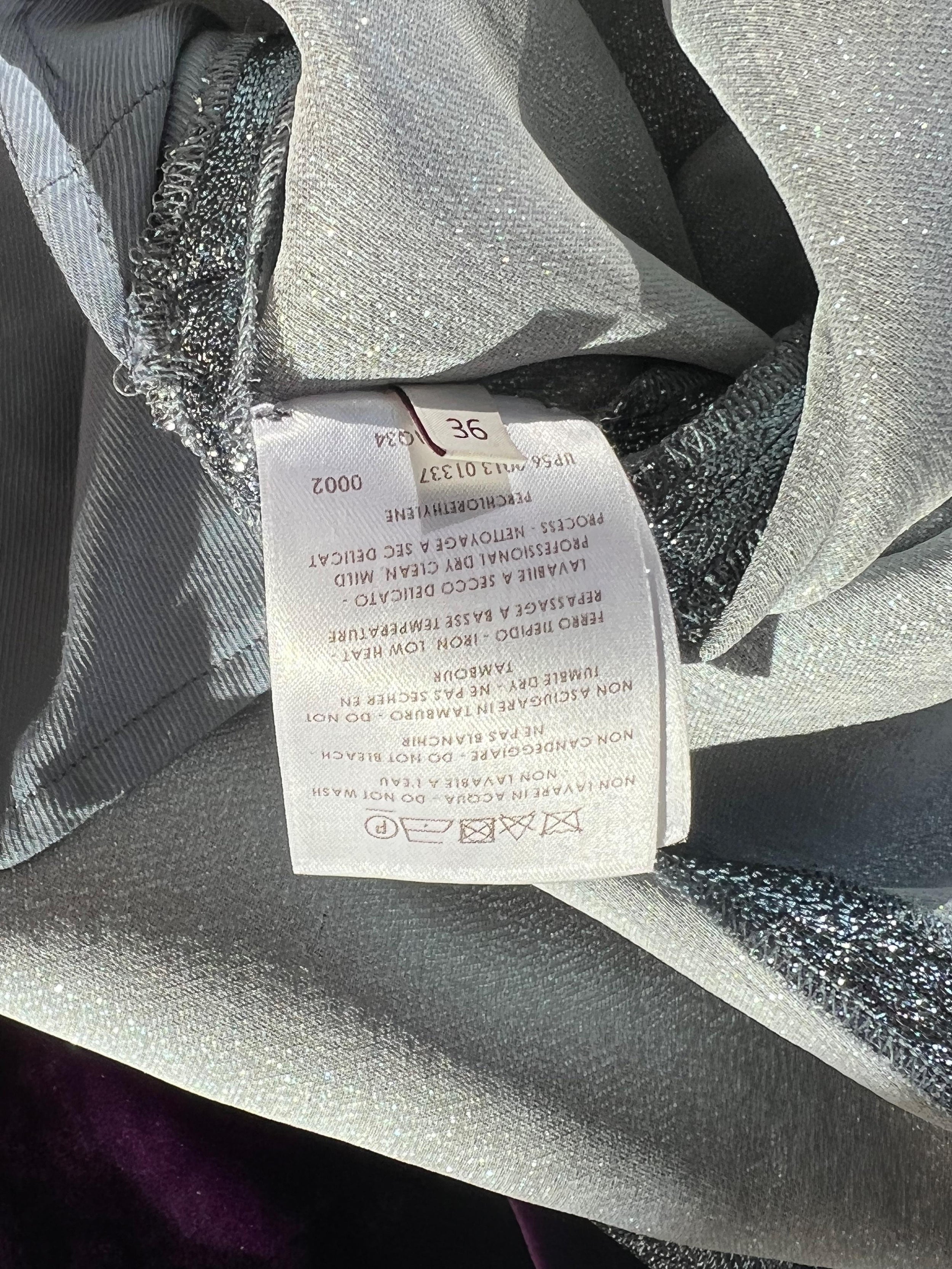 silver lurex mini dress