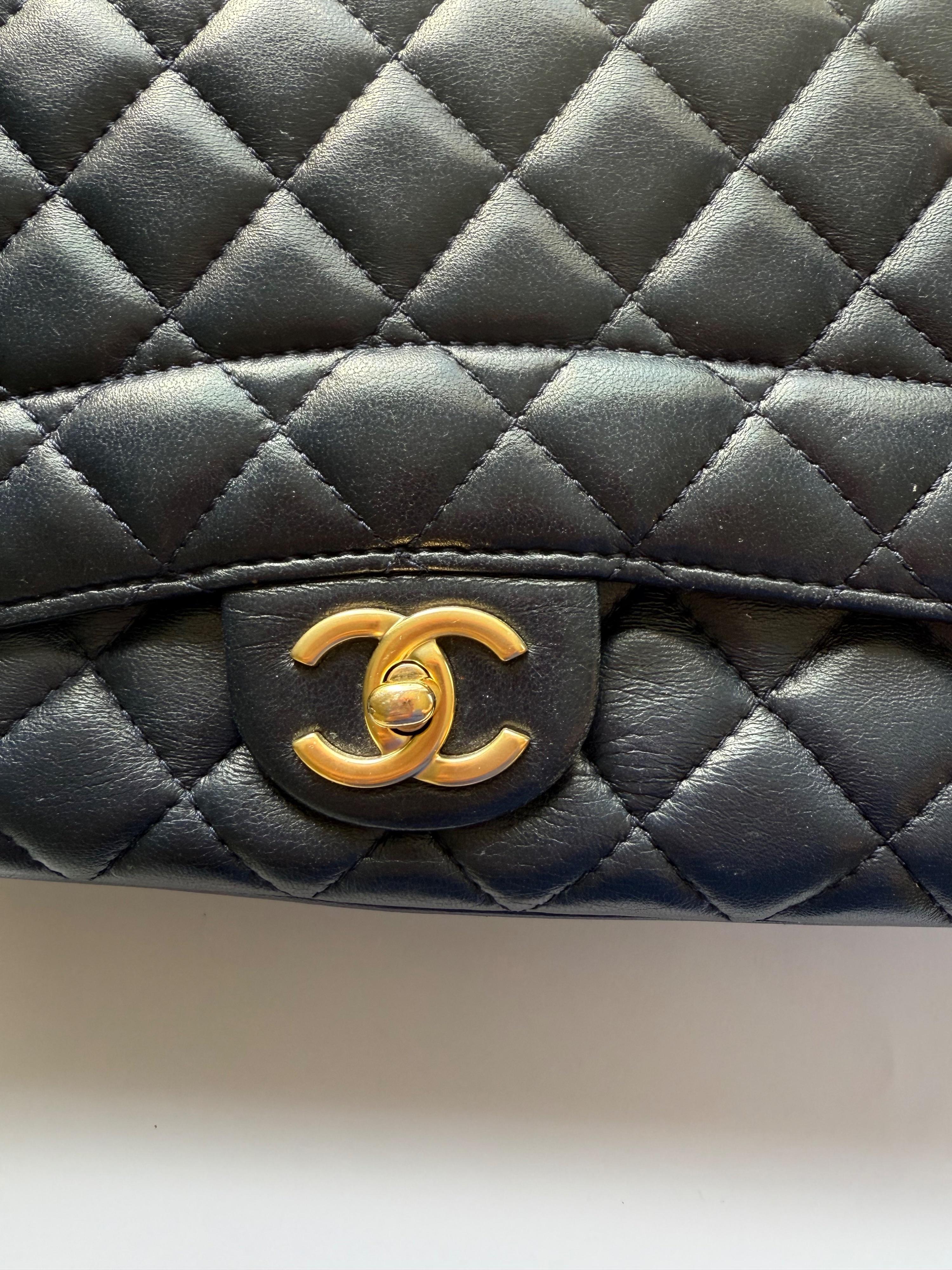 Chanel Midnight Blue Lambskin Single Flap Bag