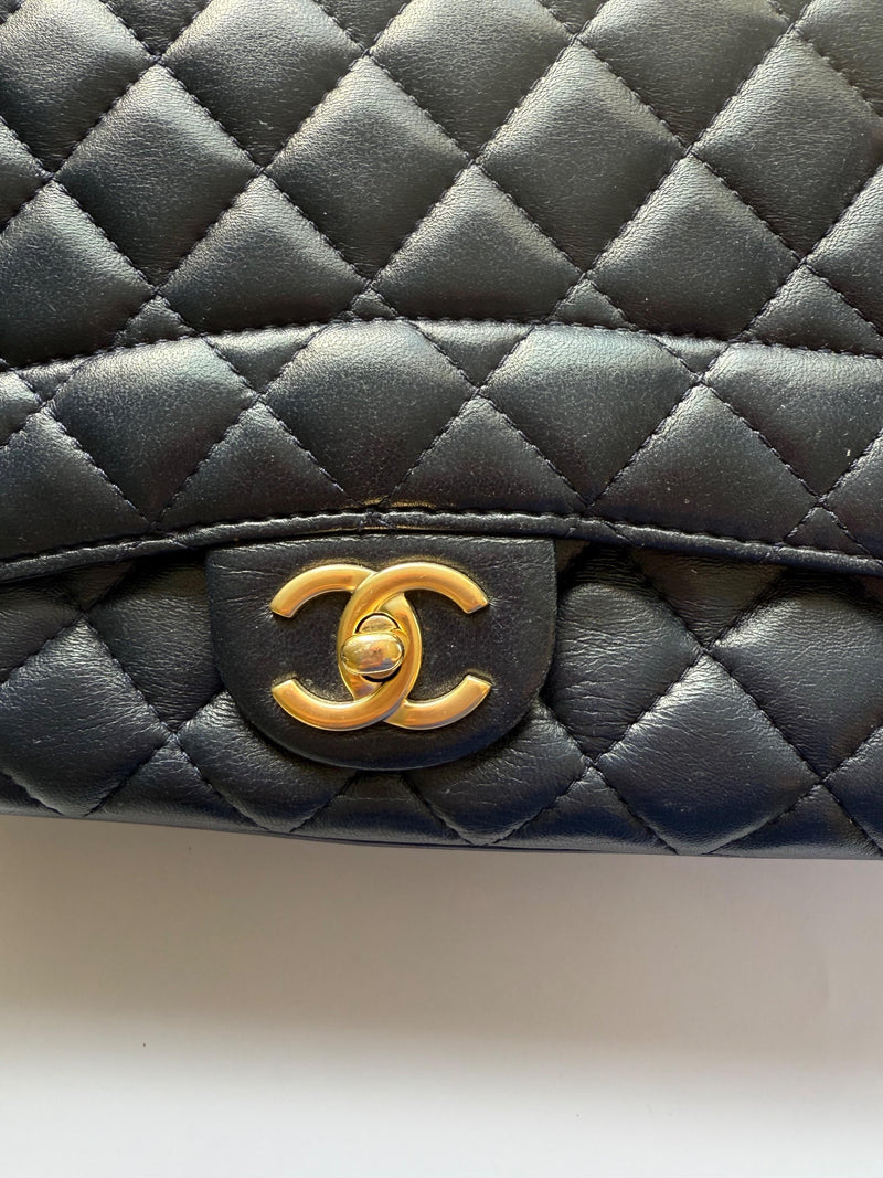 Chanel Midnight Blue Lambskin Single Flap Bag