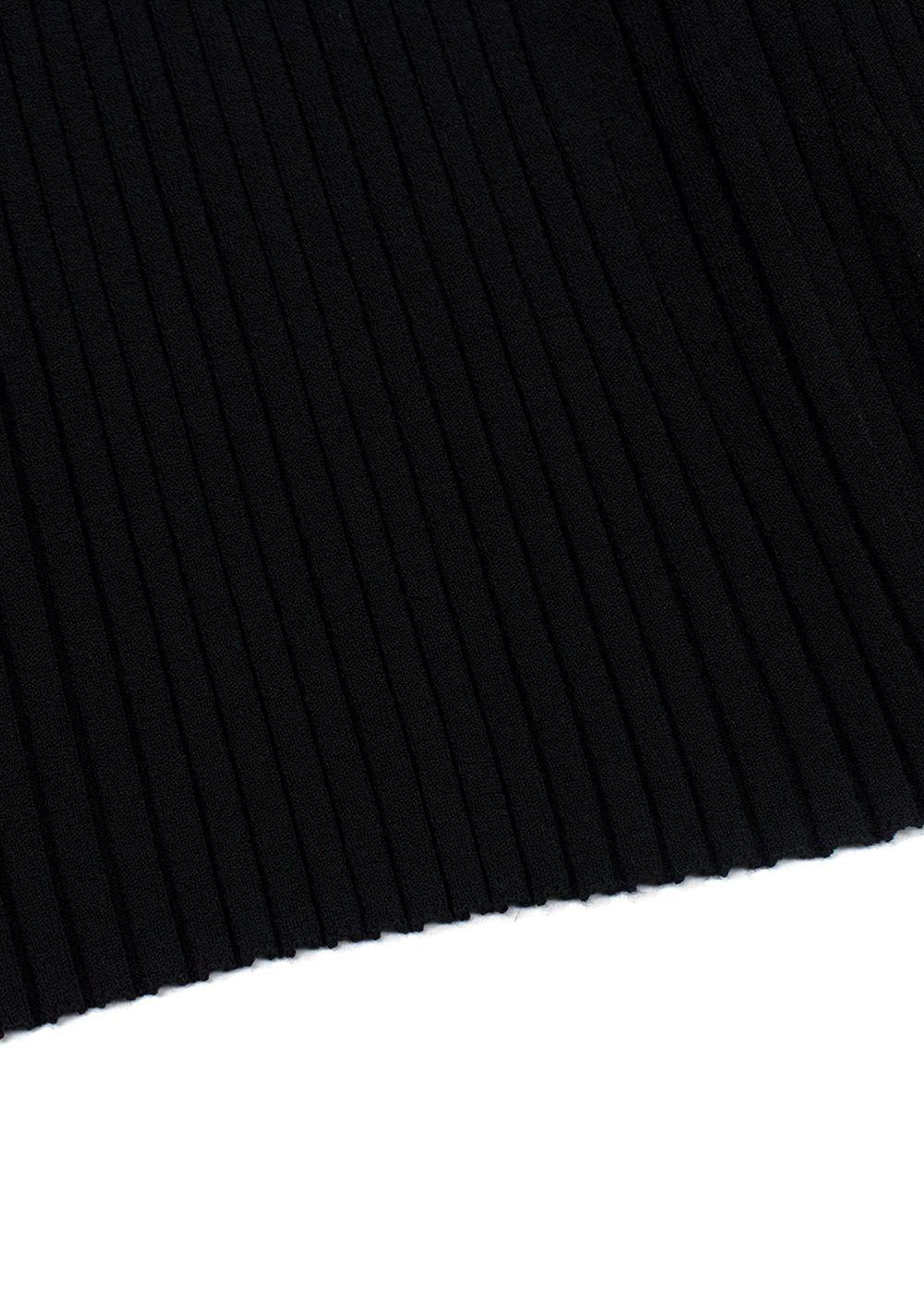Helmut Lang Black Ribbed Bow Detail Backless Top