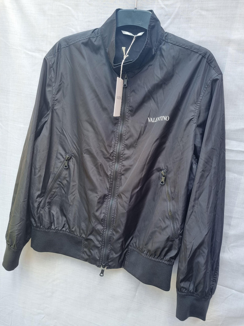 Black Nylon Bomber Jacket