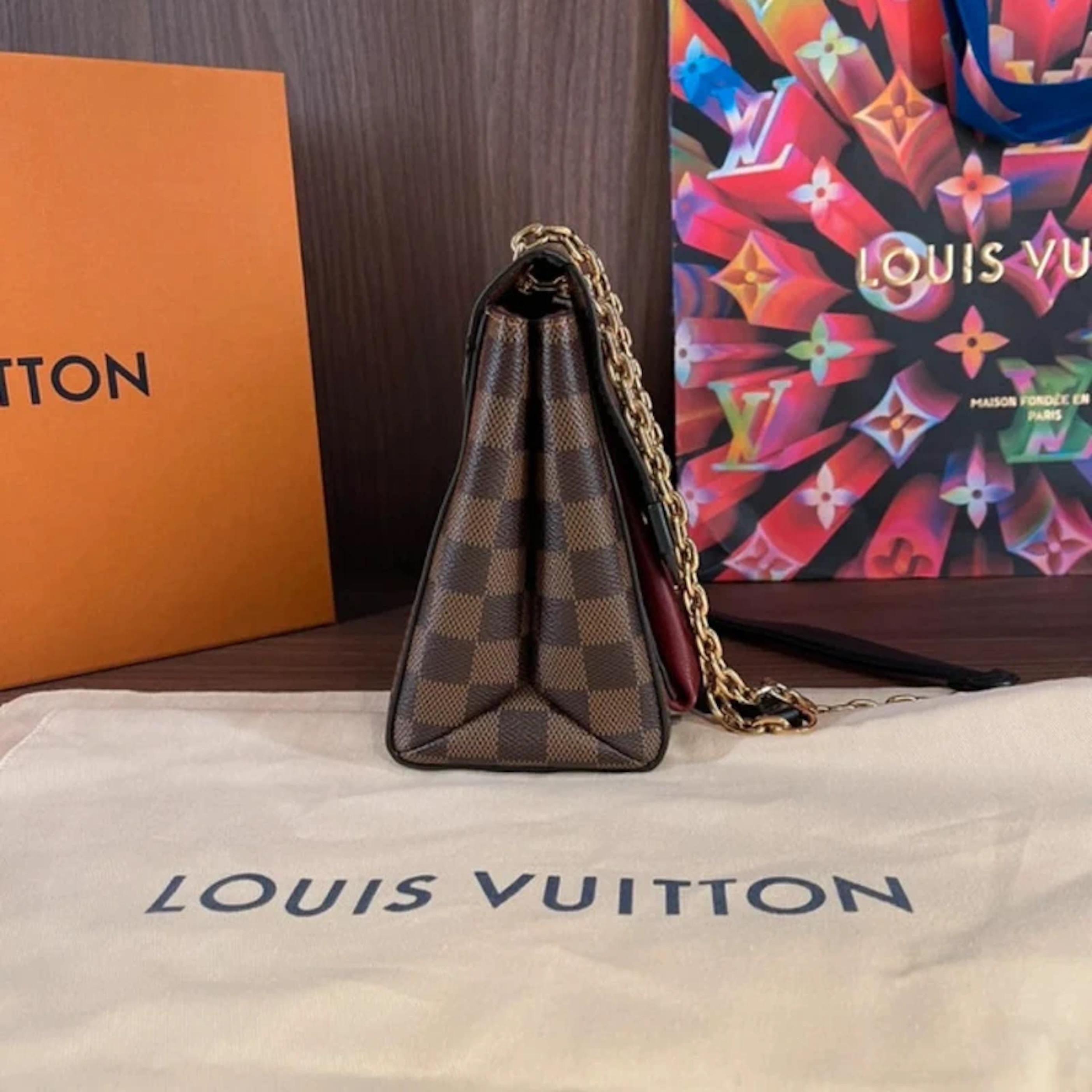 Louis Vuitton Coated Canvas and Leather Damier Ebene Vavin PM Shoulder Bag