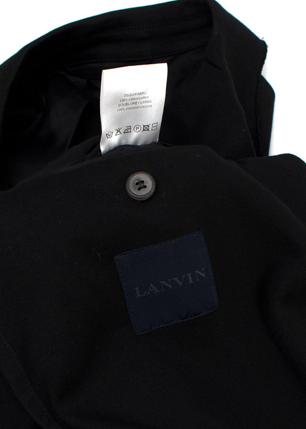 Lanvin Black Cotton Single-breasted Blazer
