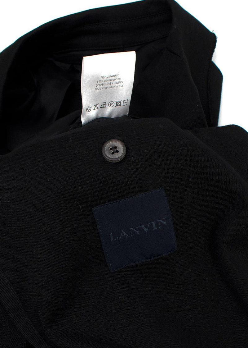 Lanvin Black Cotton Single-breasted Blazer