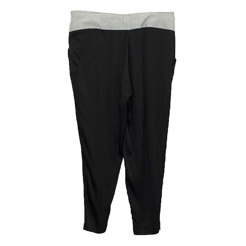 Robert Rodriguez Black Silk Blend Trousers with Grey Waist