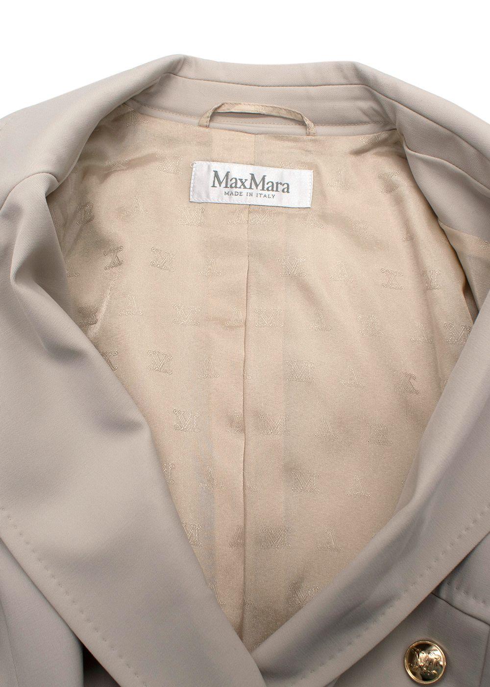 MaxMara Stone 'Reale' Double-Breasted Blazer