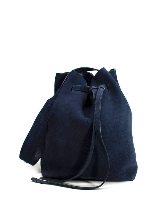Mansur Gavriel Navy Suede Bucket Bag