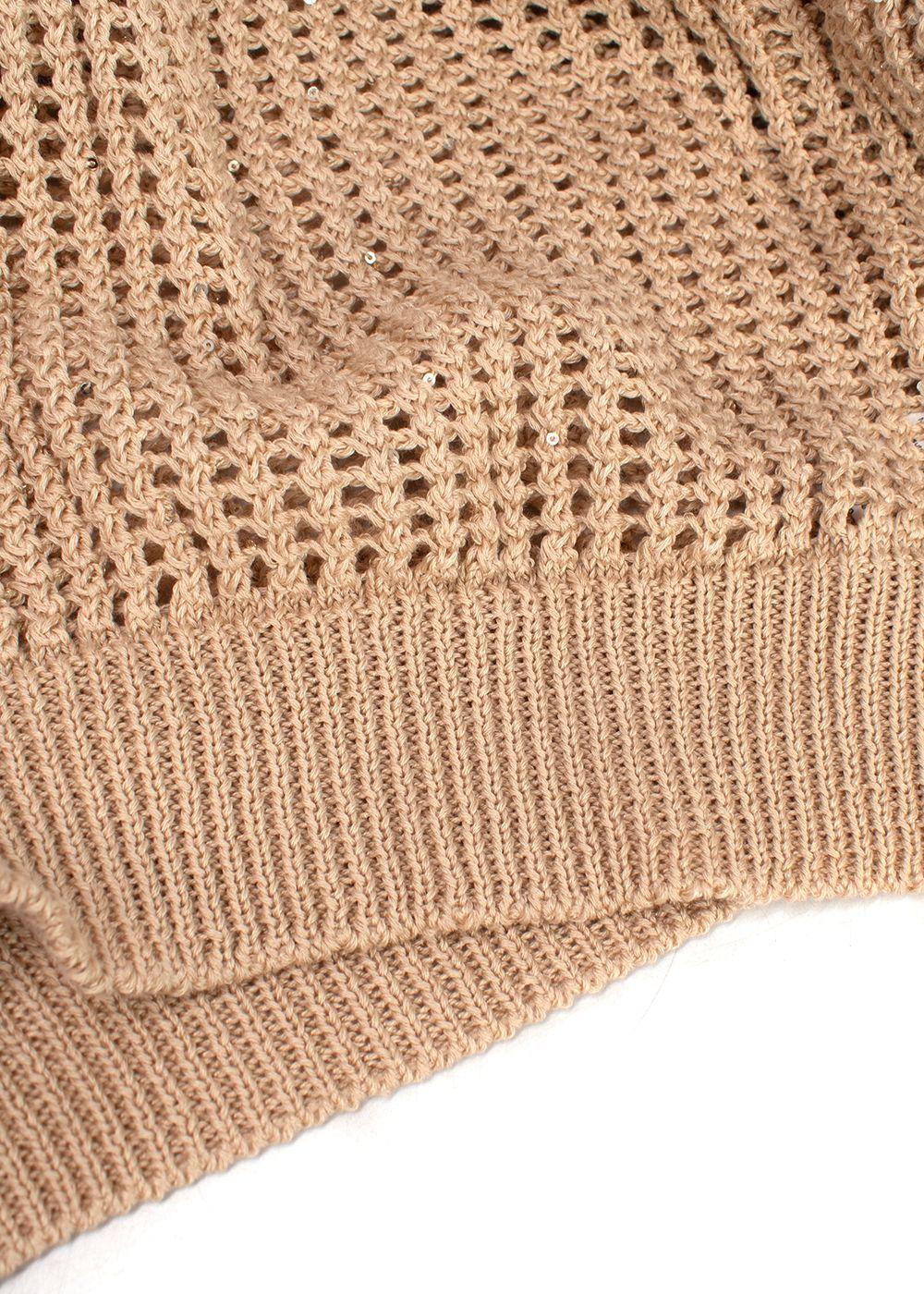 Peserico Beige Open Knit Jumper