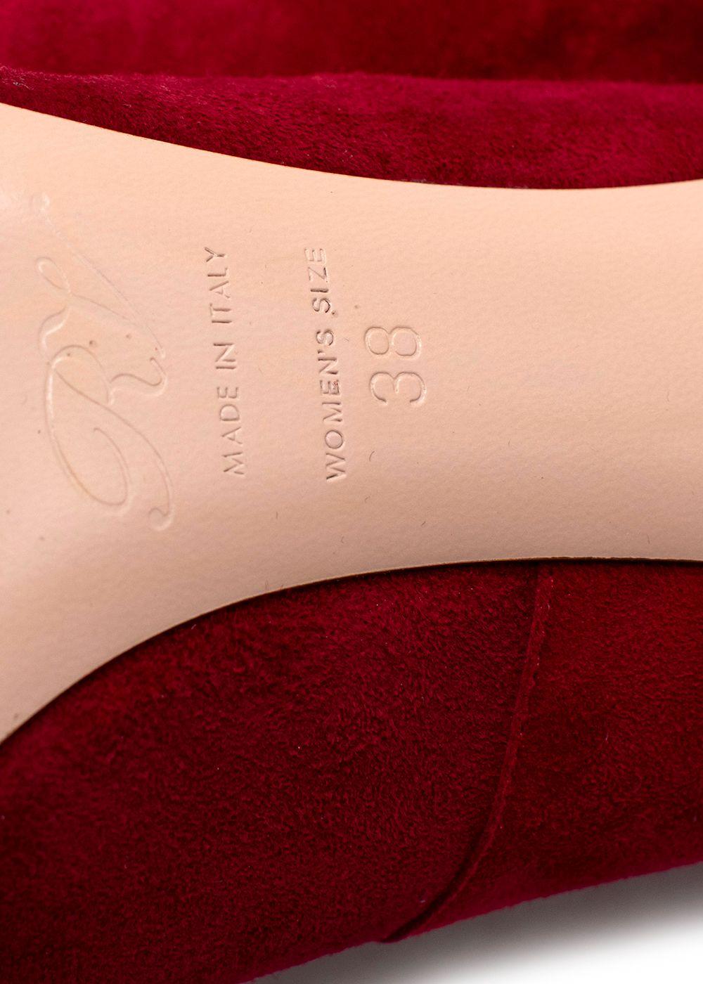 Roger Vivier Red Suede 'I Love Pumps'