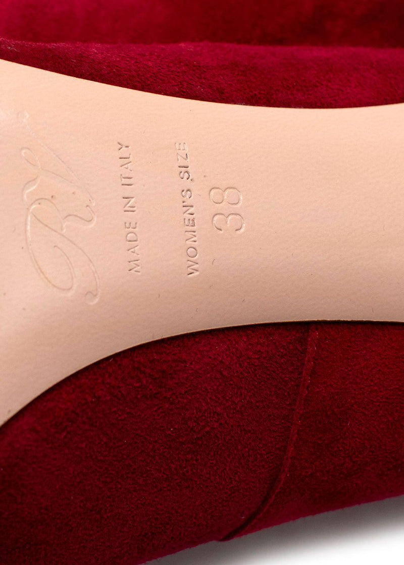 Roger Vivier Red Suede 'I Love Pumps'