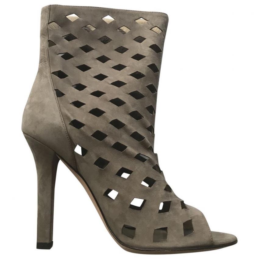 Jimmy Choo Suede Cut-Out Booties
