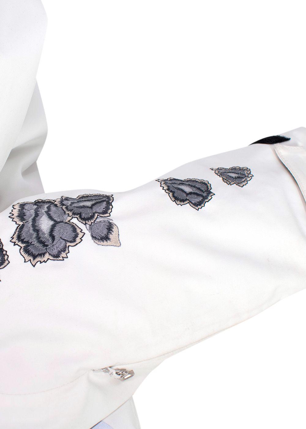 Bogner White Embroidered Ski Jacket