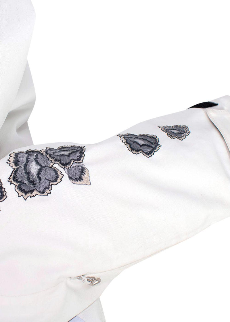 Bogner White Embroidered Ski Jacket
