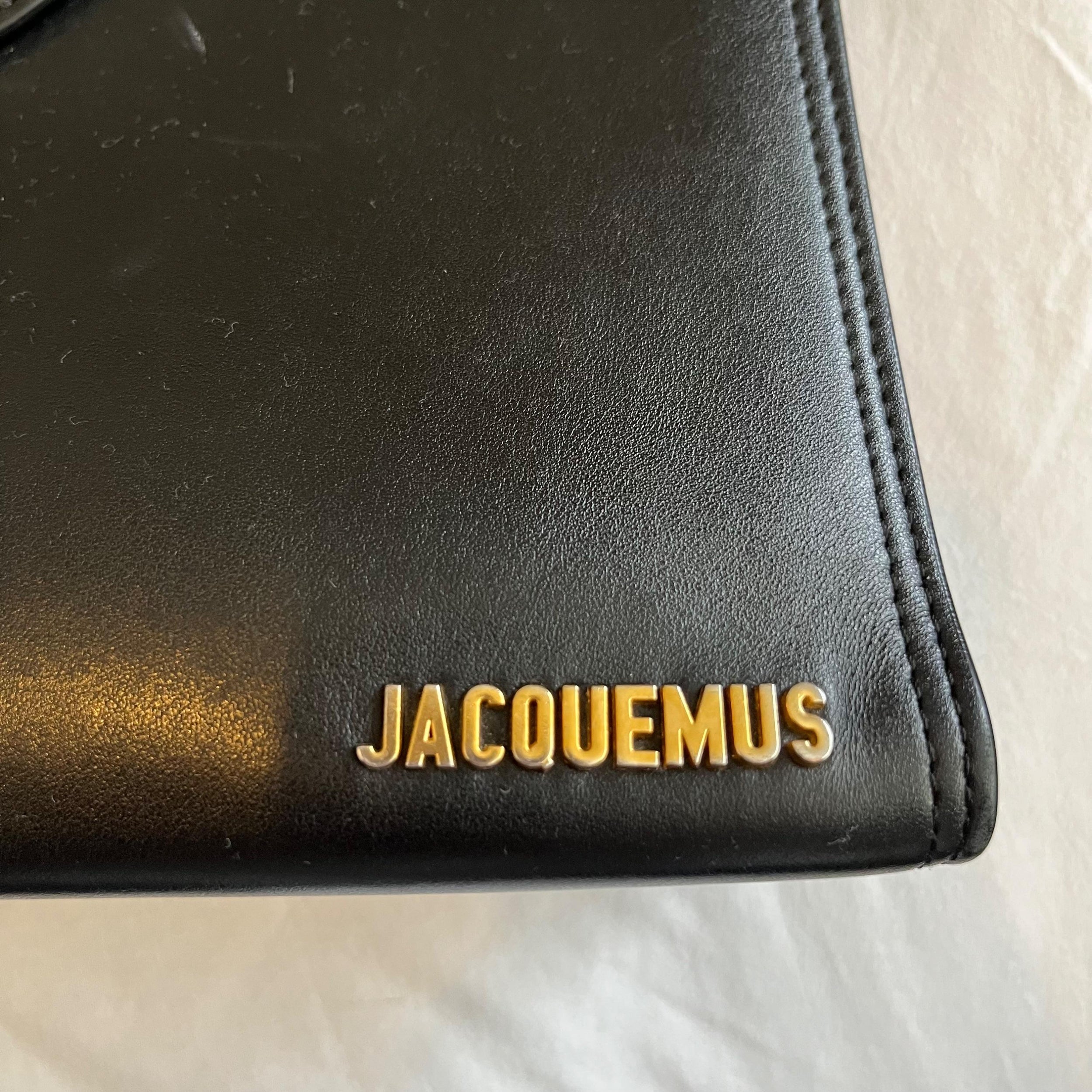 Jacquemus Le Bambino 24 lBlack Leather Shoulder Bag