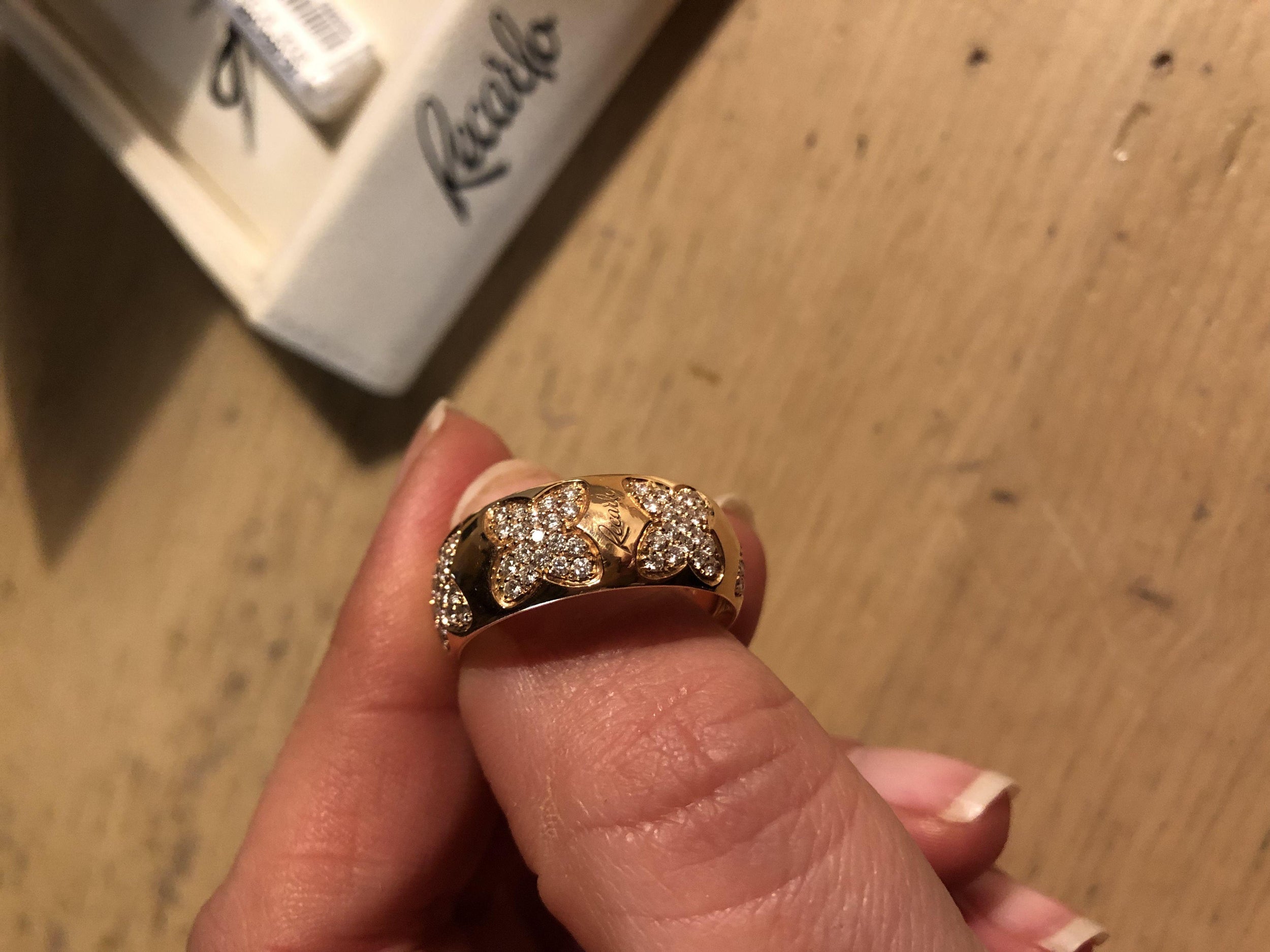 Recarlo 18k Rose Gold Diamond Multi-Clover Ring