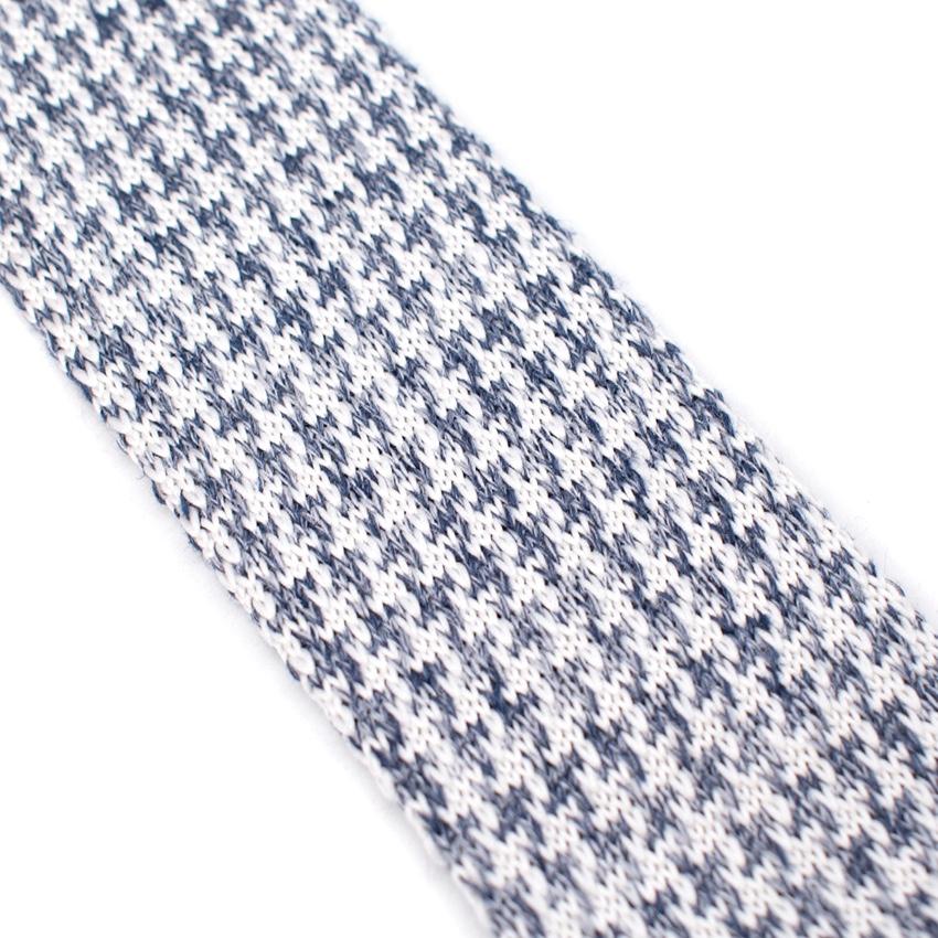 Gutteridge White & Blue Marl Knitted Tie