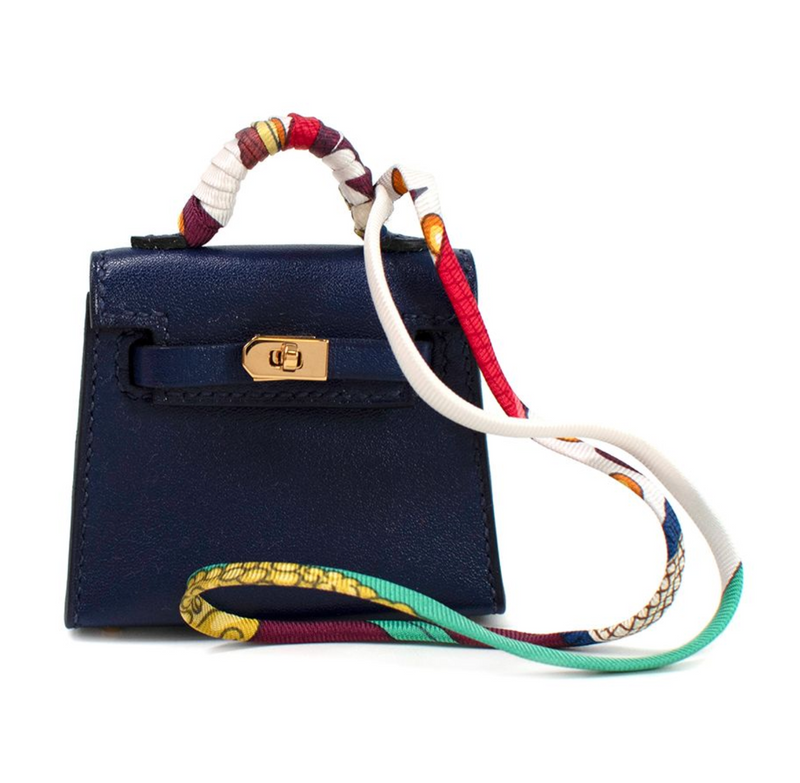 Hermes Tadelakt Micro Kelly Twilly Bag Charm
