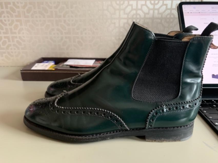 Church's Bottle Green Ketsby Brogue Ankle Boots