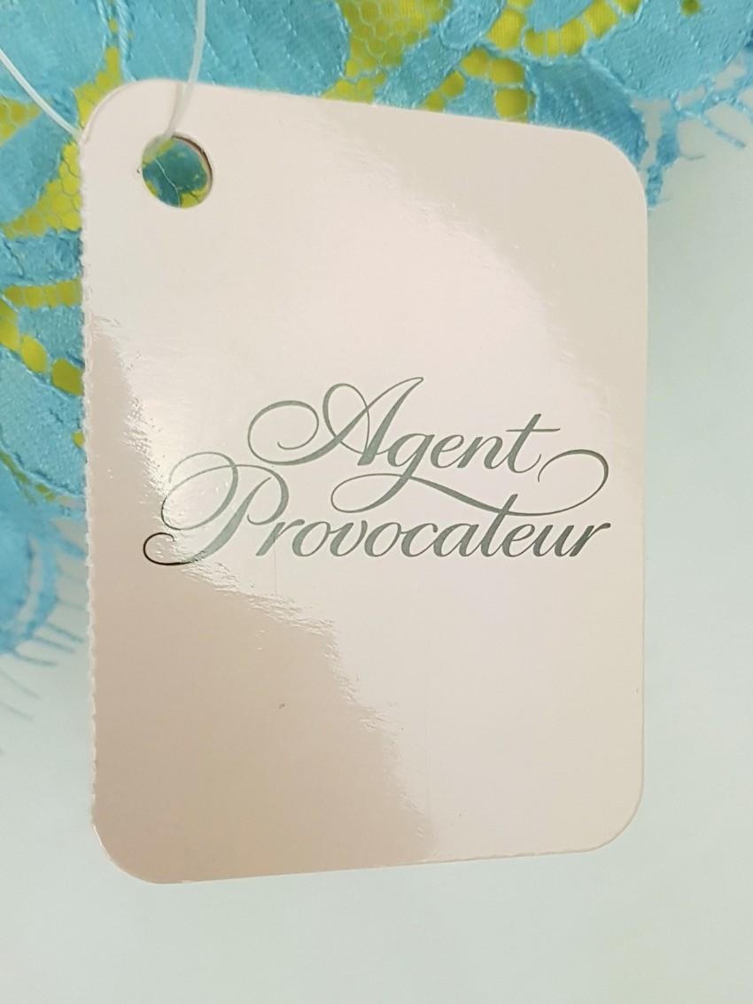 Agent Provocateur Selena Blue/Yellow Suspender Belt