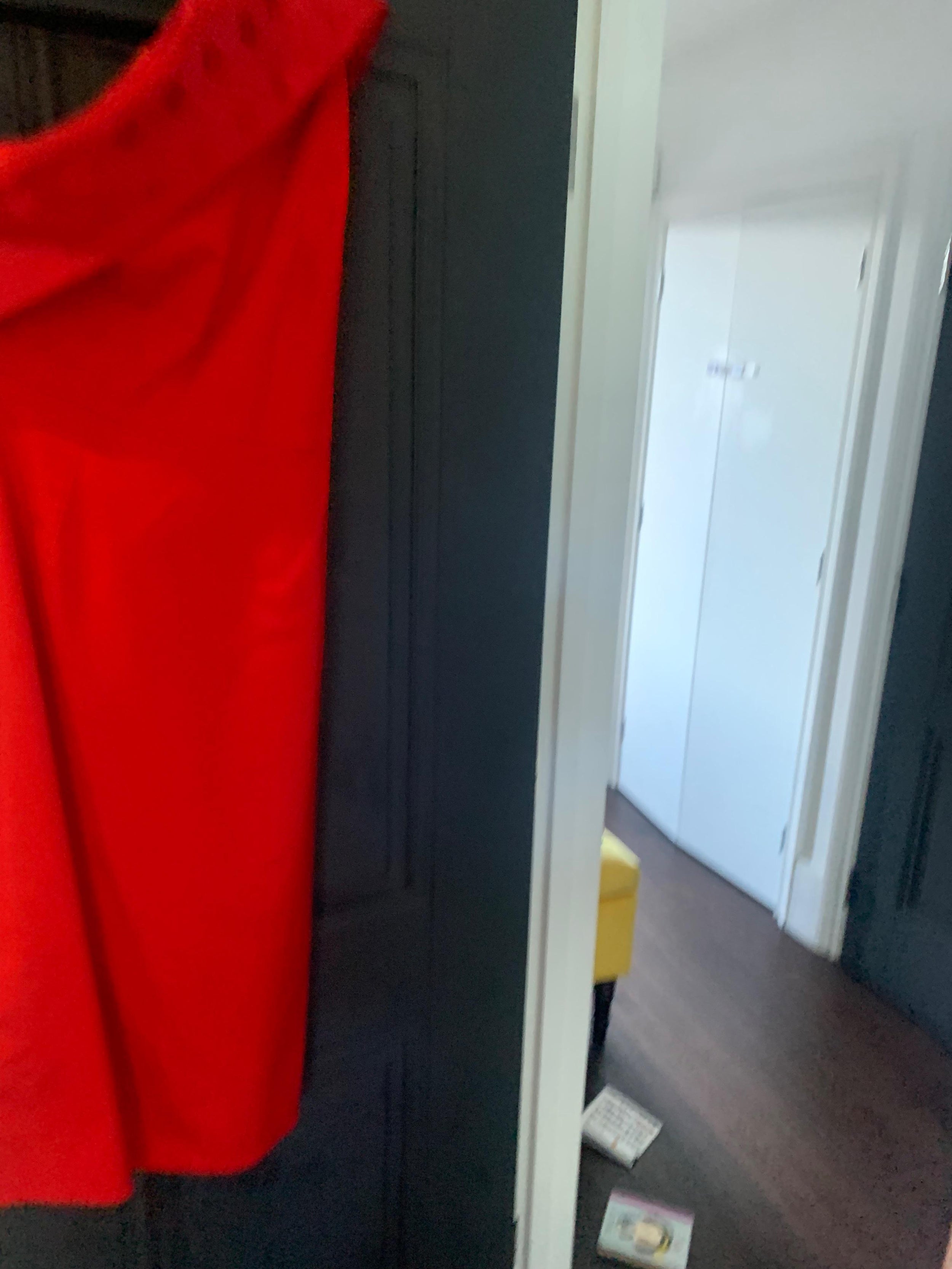 Orange silk one-shoulder Tasman dress