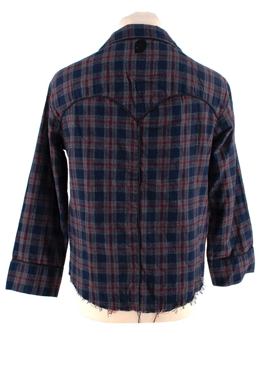 Youths In Balaclava Red & Navy Plaid Pyjama Shirt