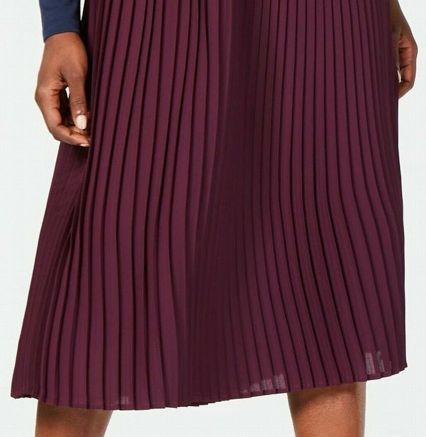 Eileen Fisher Pleated Recycled Poly Raisonette Skirt