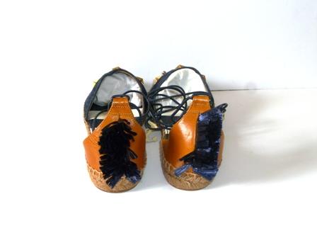 Dolce & Gabbana Anchor Embroidered fringed leather espadrilles