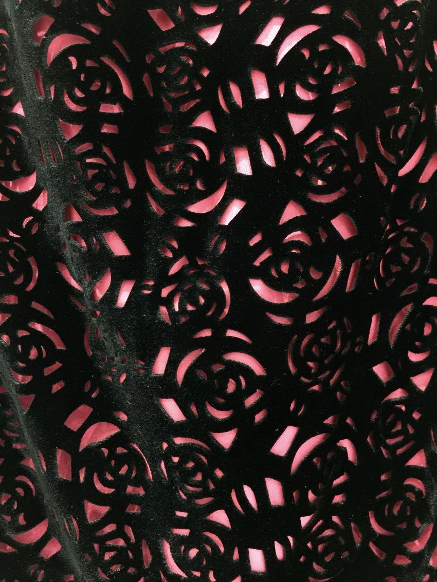 Wolford Limited Edition Silk & Velvet Rose Scarf