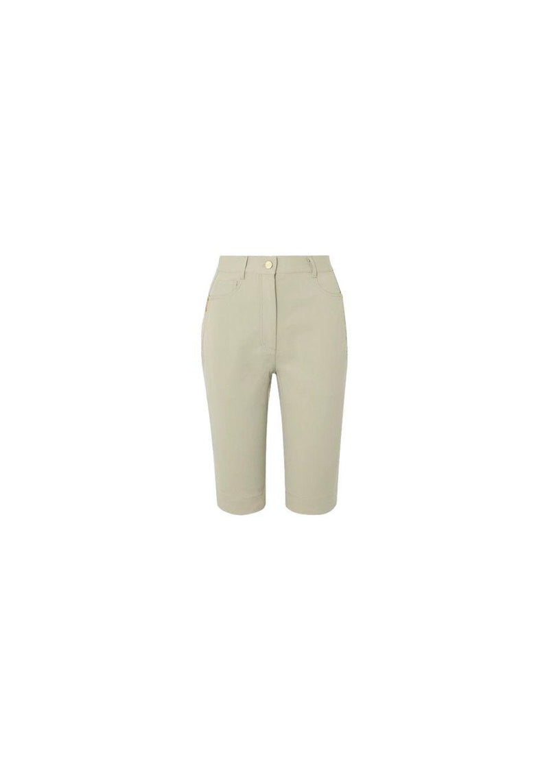 Putty Tech Cotton High Waisted Jean Shorts