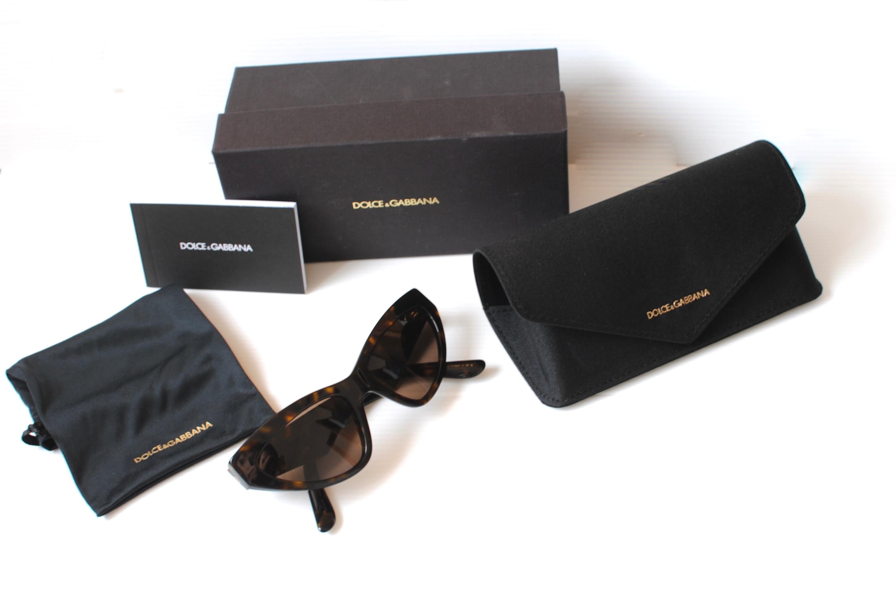 Dolce & Gabbana Tortoiseshell Cat Eye Sunglasses