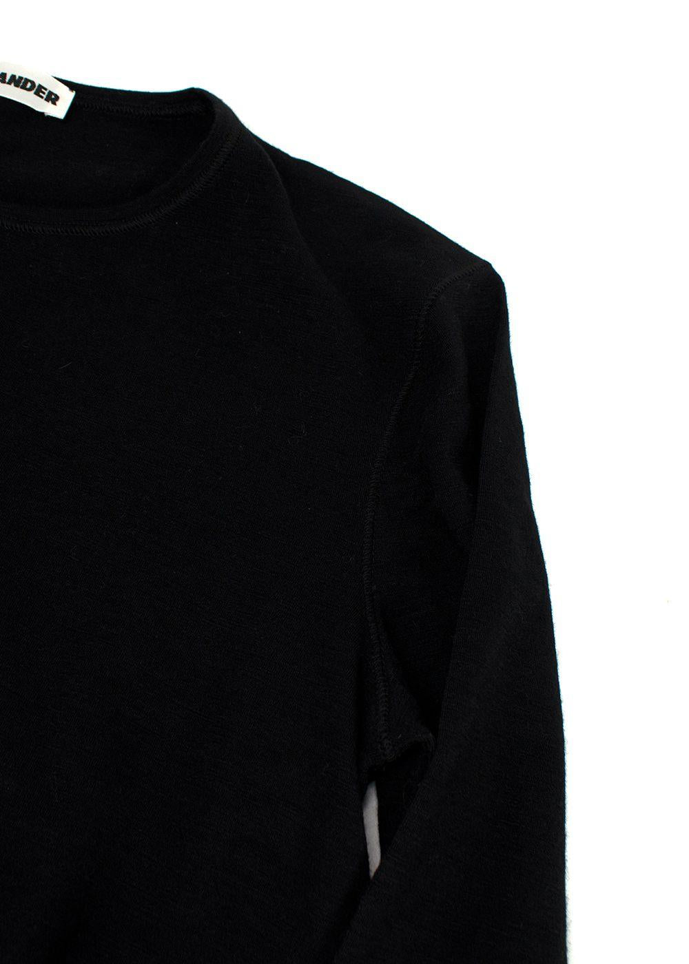 Jil Sander Black Wool Blend Top