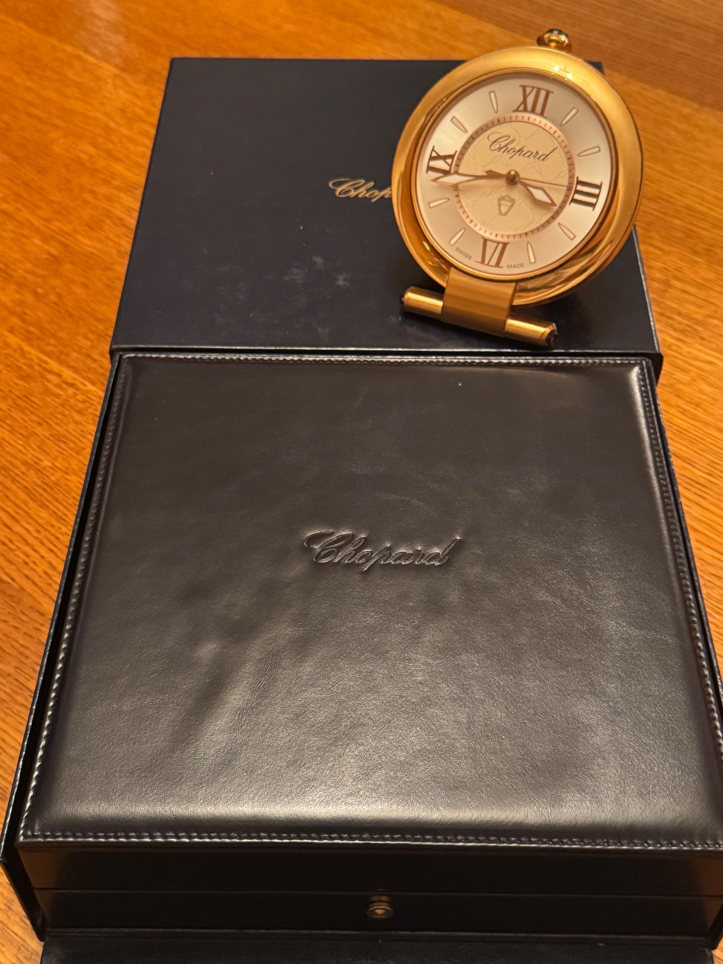 Chopard Imperiale Rose Gold Alarm Clock And Pen