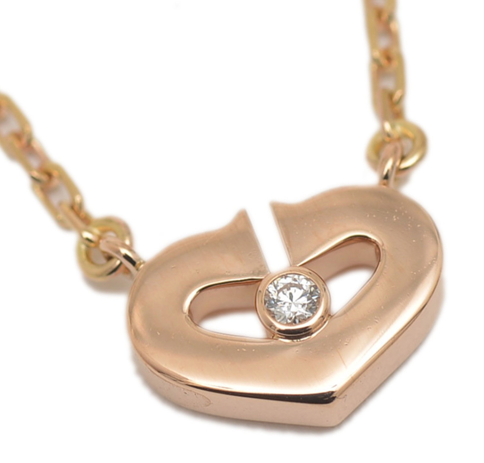 Cartier Rose Gold C Heart Necklace