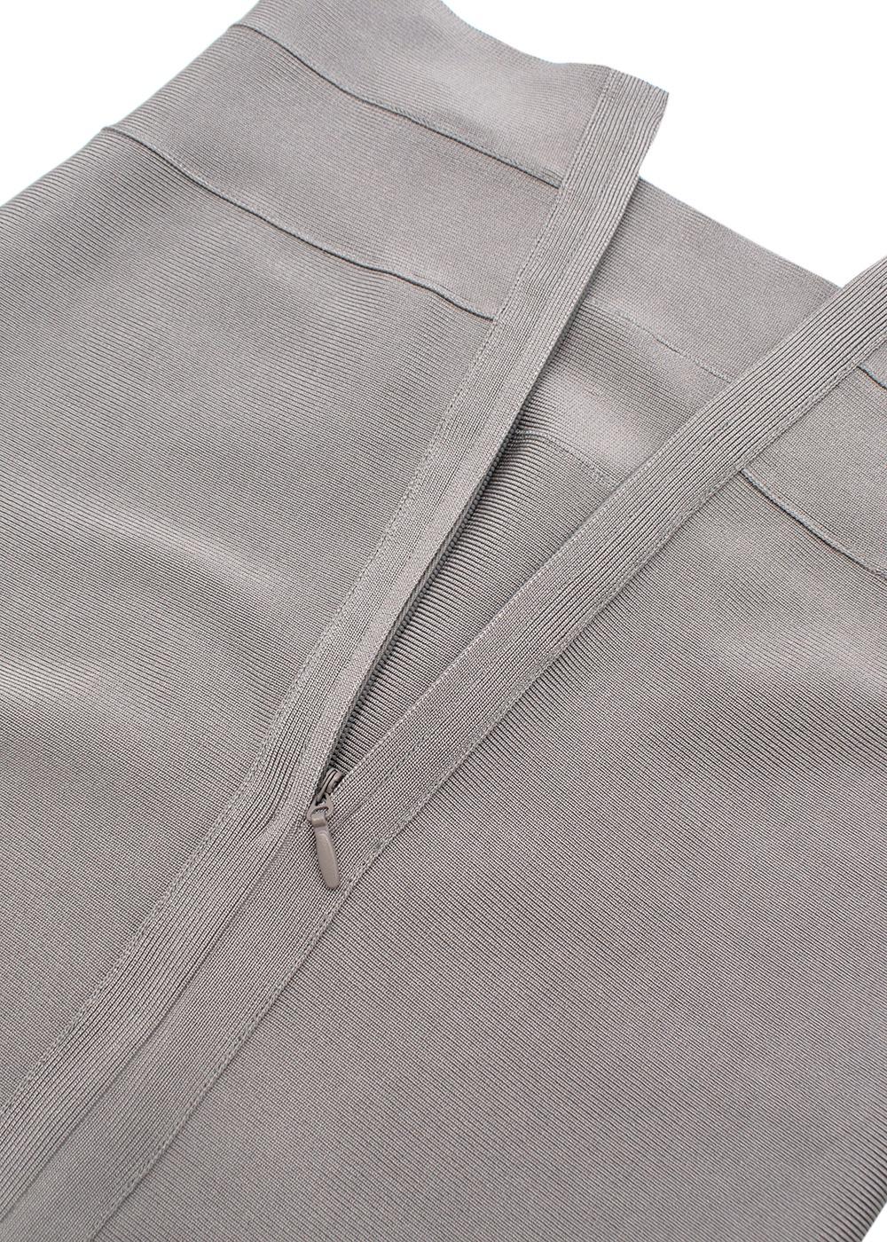 Dove Grey Stretch Knit Bandage Skirt