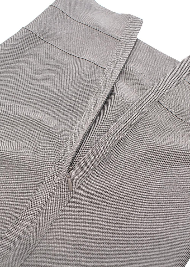 Dove Grey Stretch Knit Bandage Skirt