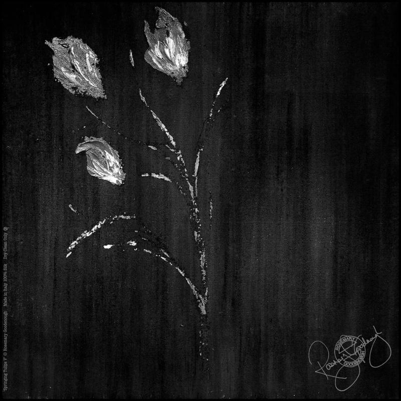 Rosemary Goodenough Black Springing Tulips V Scarf