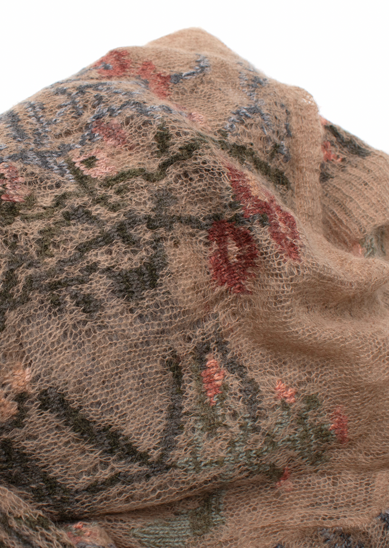 Dior  Beige Floral Mohair Blend Jumper