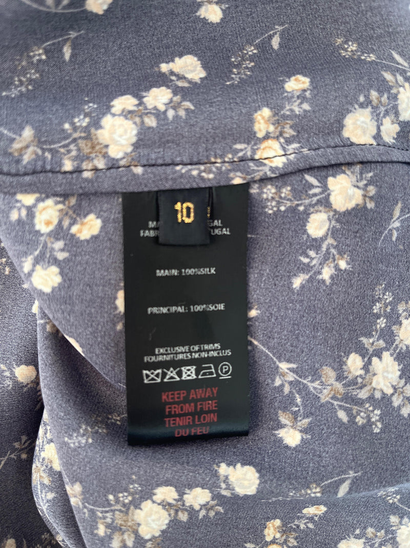 Floral  Print Falconetti Silk Dress